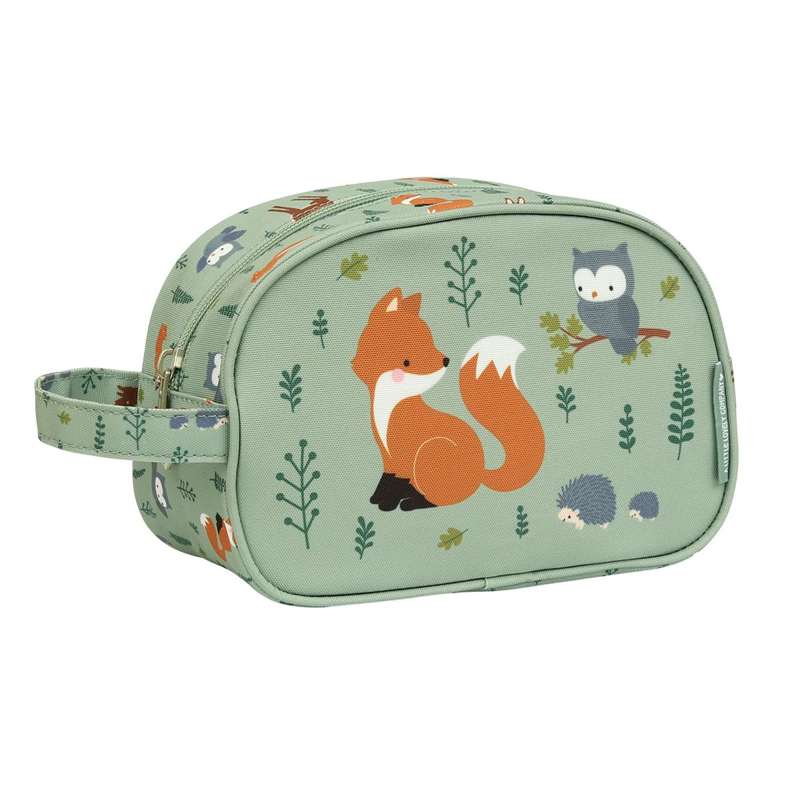 A Little Lovely Company Toiletry Bag - Forest Friends - Sage