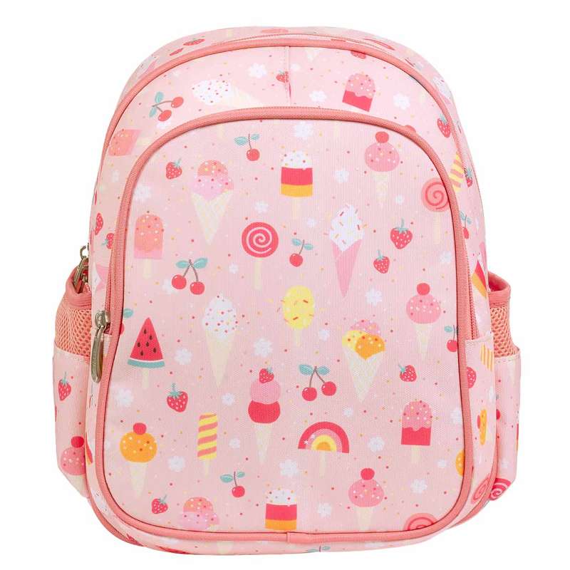 A Little Lovely Company Backpack with Cooler Pocket - Icecream - Pink