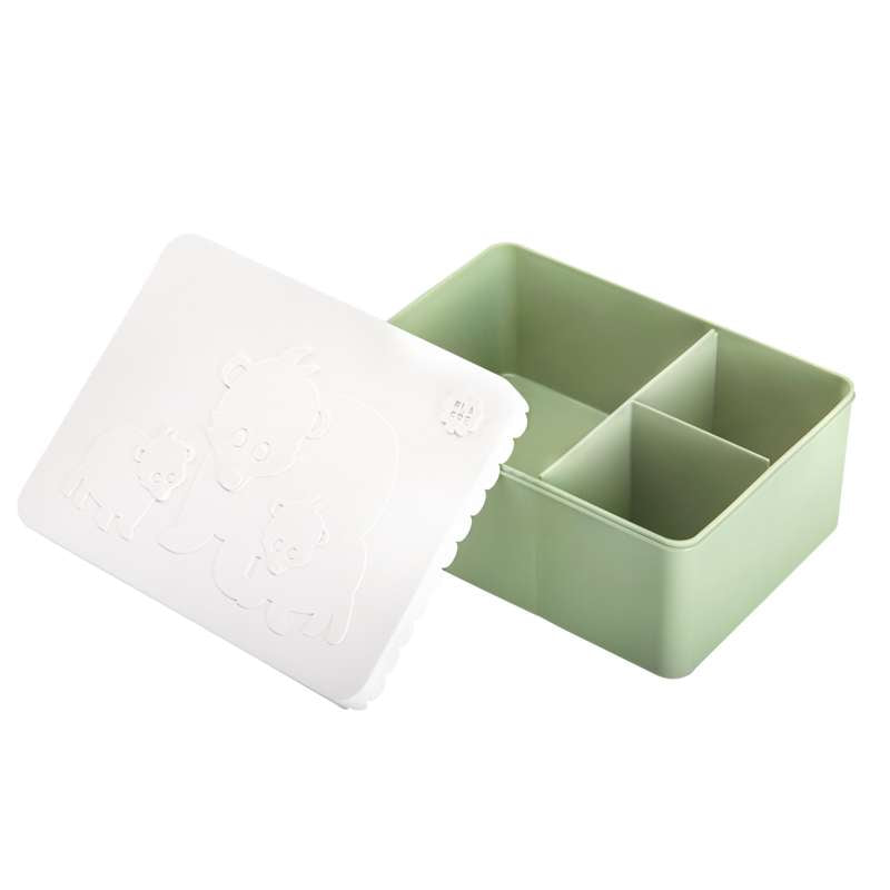 Blafre Lunchbox with 3 Compartments - Polar - White/Light Green