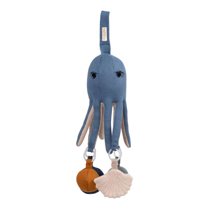 Filibabba Activity Toy - Otto the octopus touch & play Muddly blue