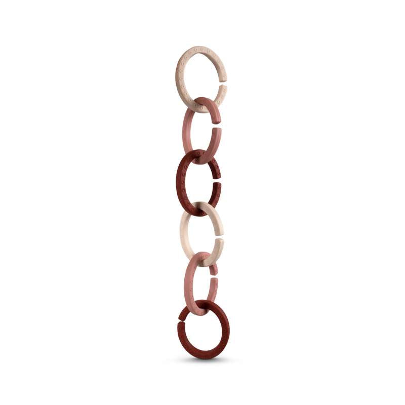 Filibabba Silicone baby hoops - Rose