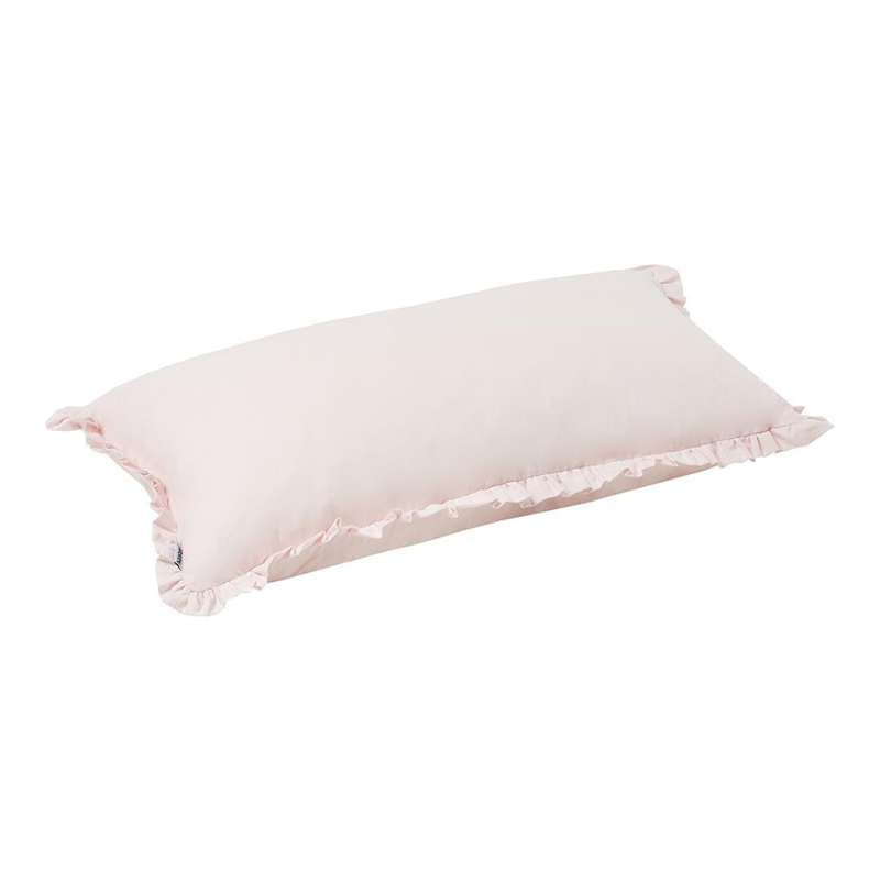 Hoppekids Elongated pillow- rosa w. fringes - Winter Wonderland