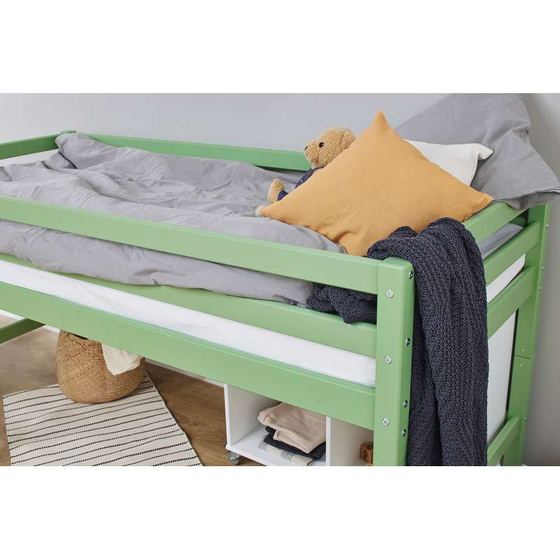 Hoppekids ECO Dream Half-height bed - Divisible - Pale Green - 90x200 cm