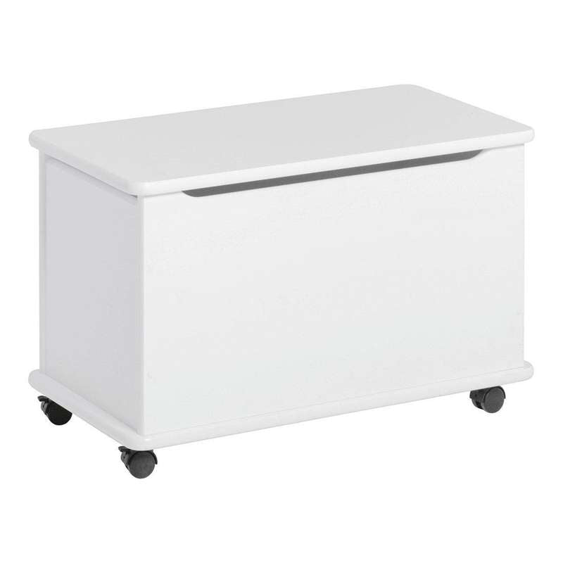 Hoppekidstoy chest with wheels - White