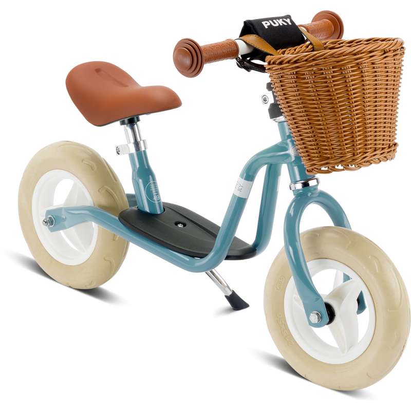 PUKY LR M CLASSIC - Two-wheeled Balance Bike with Basket - Retro Blue