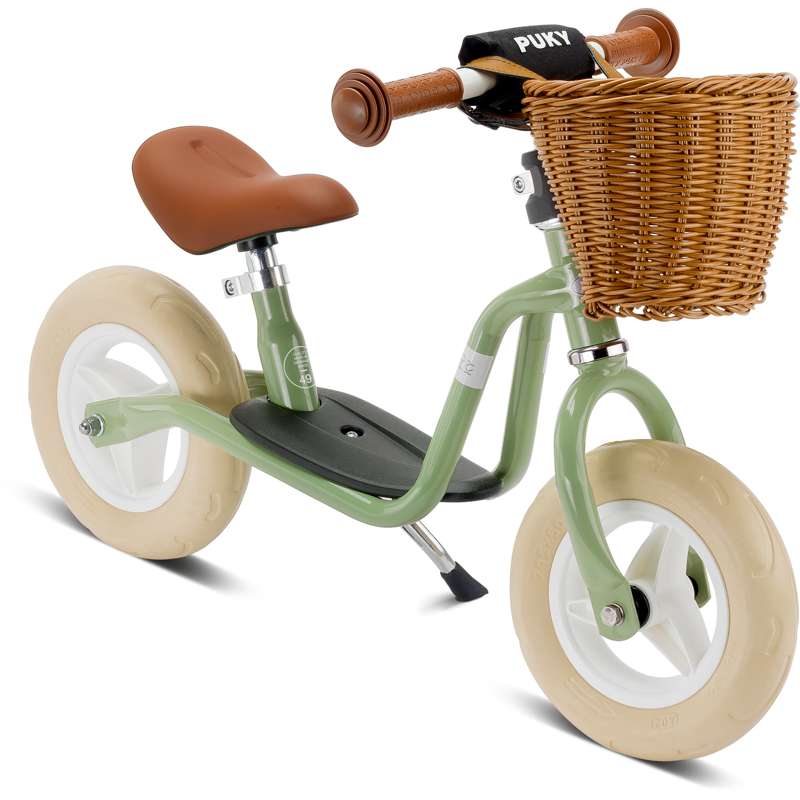 PUKY LR M CLASSIC - Two-wheeled Balance Bike with Basket - Retro Green