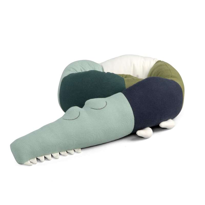 Sebra Knitted Pillow - Sleepy Croc - Dragon Tales