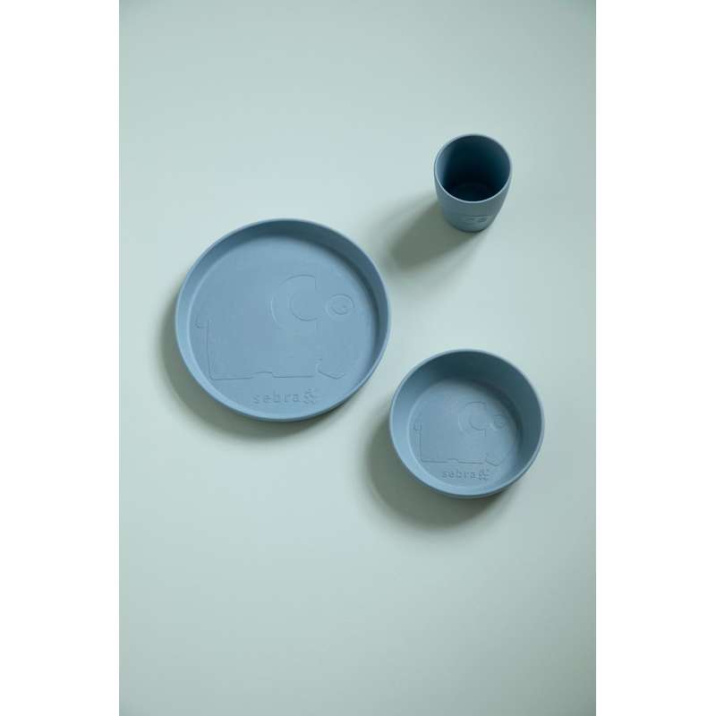Sebra MUMS - eating set - powder blue