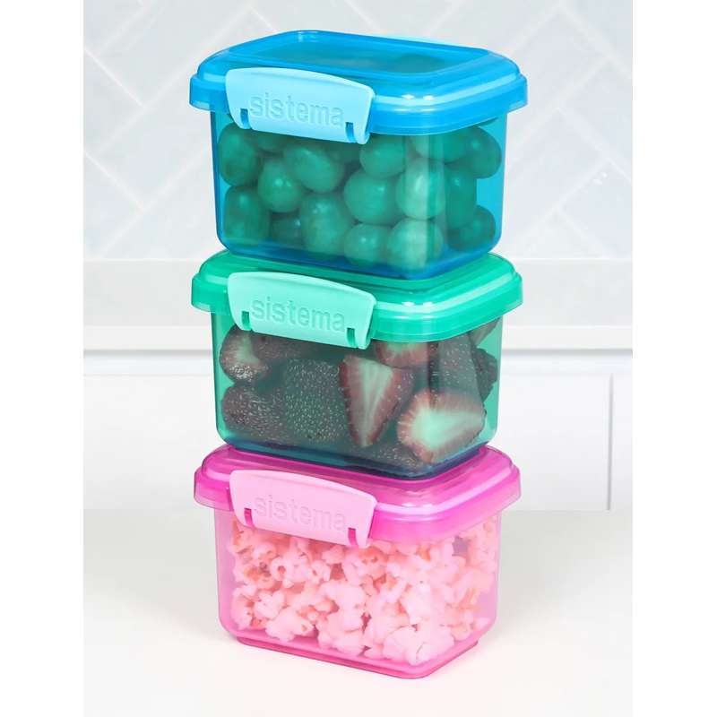 Food Storage Containers System - 3-Pack - Lunch Packs - 400 ml - Assorted.