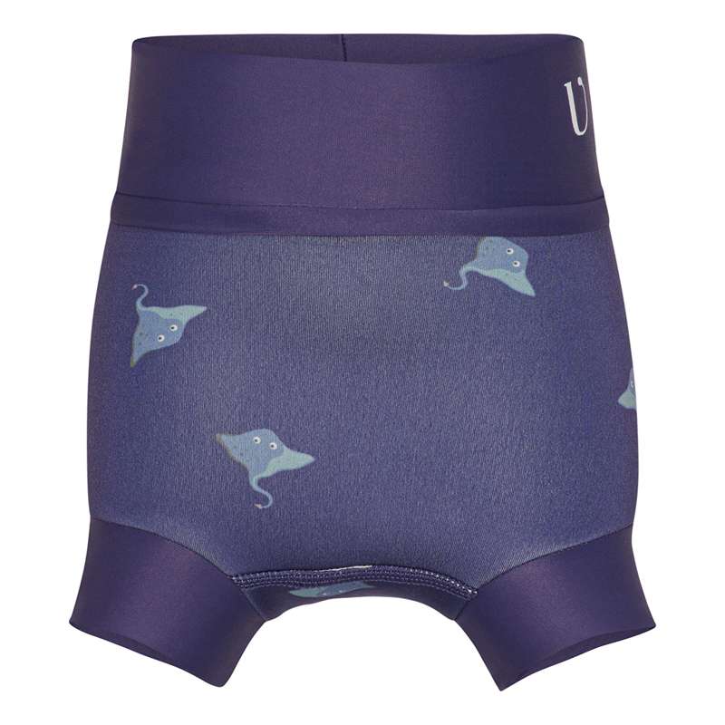 Vanilla Copenhagen Swim Diaper UV50+ - Neoprene - Skate Fish - Deep Blue - 6-12 months.